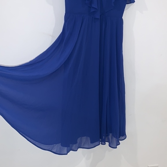 DRESS the Population Sapphire Claudia Ruffle Fit and Flat Midi Dress size XS - Picture 4 of 16